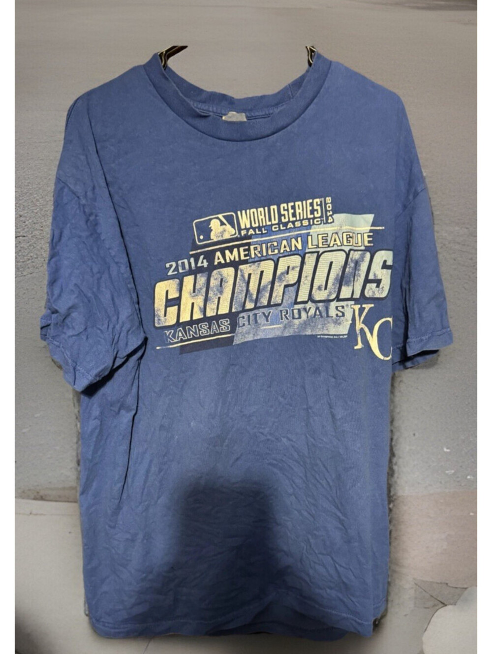 Kansas City Royals 2014 AL Champions t-shirt Men Sz XL Blue